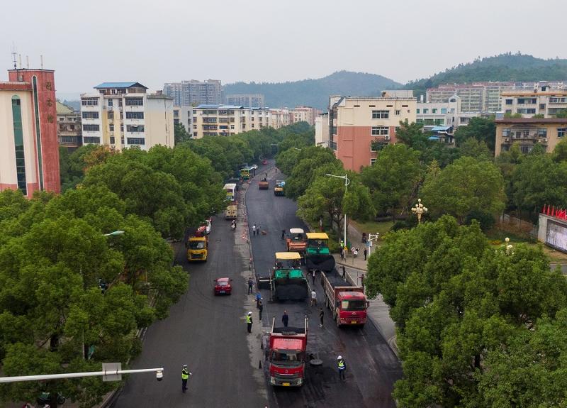 公司郴州應急搶險項目蘇仙北路第一施工節(jié)點建設(shè)完工